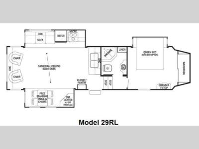 Floorplan - 2012 Forest River RV Cedar Creek Silverback 29RL