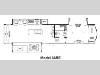 Floorplan - 2012 Forest River RV Cedar Creek 36RE