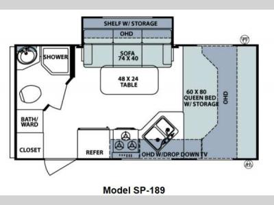 Floorplan - 2012 Forest River RV Surveyor Sport SP-189