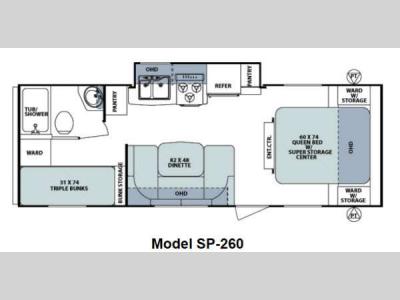 Floorplan - 2012 Forest River RV Surveyor Sport SP-260