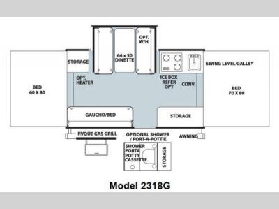 Floorplan - 2012 Forest River RV Rockwood Freedom LTD Series 2318G