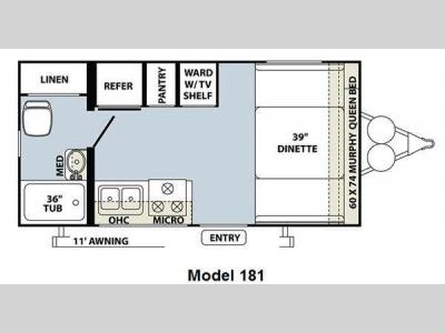 Floorplan - 2012 Forest River RV Rockwood Mini ETC 181