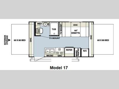 Floorplan - 2012 Forest River RV Rockwood Roo 17