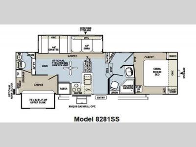 Floorplan - 2012 Forest River RV Rockwood Signature Ultra Lite 8281SS