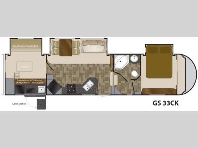 Floorplan - 2012 Heartland Greystone 33CK