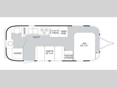Floorplan - 2012 Airstream RV Flying Cloud 23FB