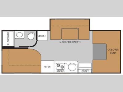 Floorplan - 2012 Thor Motor Coach Four Winds 23S
