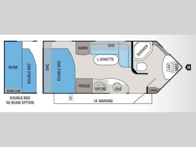 Floorplan - 2012 Jayco Skylark 21FBV