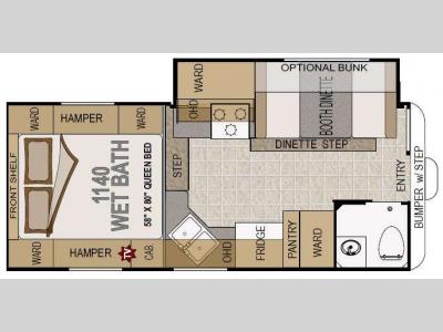 Floorplan - 2012 Northwood Arctic Fox Camper 1140 Wet Bath