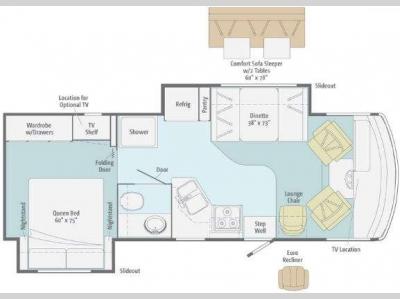 Floorplan - 2012 Itasca Sunstar 26P