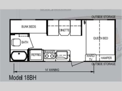 Floorplan - 2012 Skyline Koala 18BH