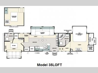 Floorplan - 2011 Forest River RV Sandpiper 35LOFT