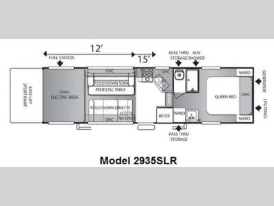 Floorplan - 2012 Forest River RV Sandstorm SLR 2935 SLR