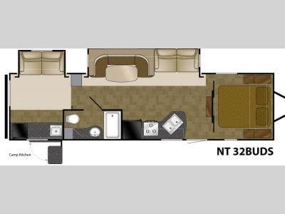 Floorplan - 2012 Heartland North Trail 32BUDS King