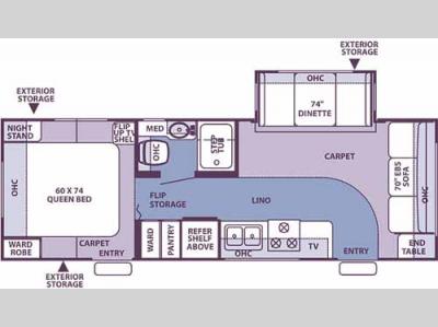 Floorplan - 2006 Forest River RV Flagstaff 26 DS