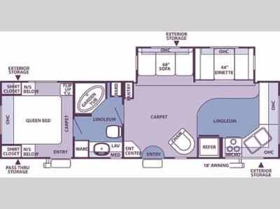Floorplan - 2006 Forest River RV Flagstaff 831 FKSS