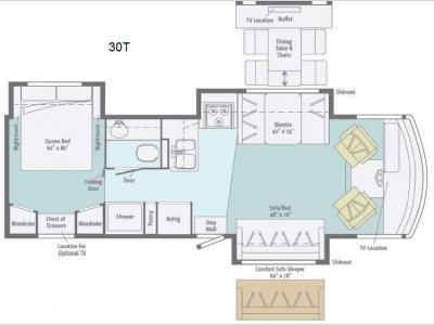 Floorplan - 2012 Itasca Sunstar 30T