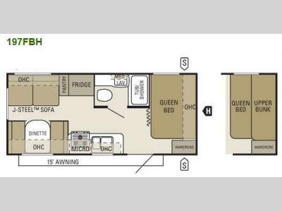 Floorplan - 2012 Starcraft  Autumn Ridge 197FBH