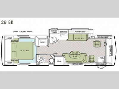 Floorplan - 2012 Tiffin Motorhomes Allegro Breeze 28 BR