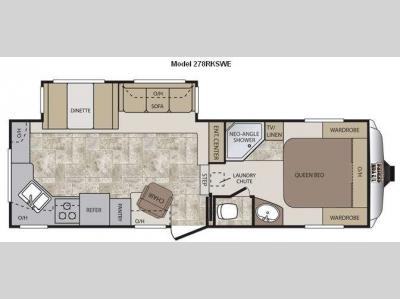 Floorplan - 2012 Keystone RV Cougar Half-Ton Series 278RKSWE