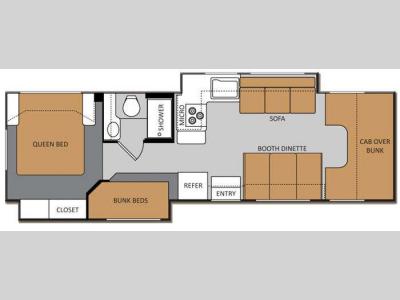 Floorplan - 2012 Thor Motor Coach Chateau 31A