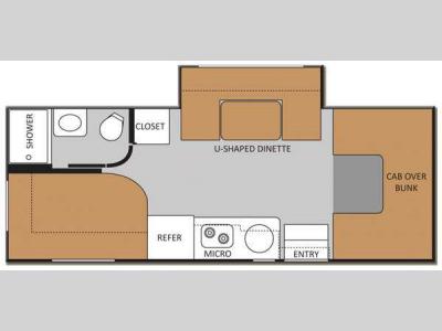 Floorplan - 2012 Thor Motor Coach Chateau 23S