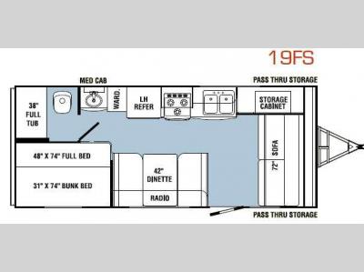 Floorplan - 2012 R-Vision Trail Sport TS19FS