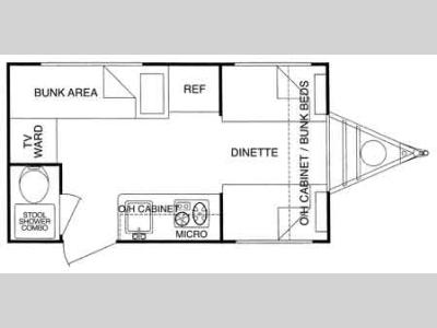 Floorplan - 2006 Cruiser Fun Finder T160