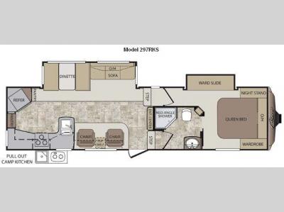 Floorplan - 2012 Keystone RV Cougar Half-Ton Series 297RKS