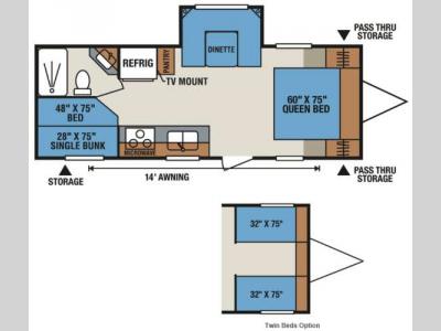 Floorplan - 2012 KZ Sportsmen S242SBH