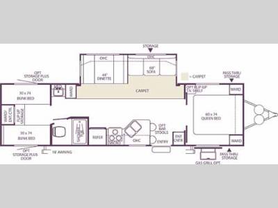 Floorplan - 2006 Forest River RV Wildwood LE 31QBSS LE