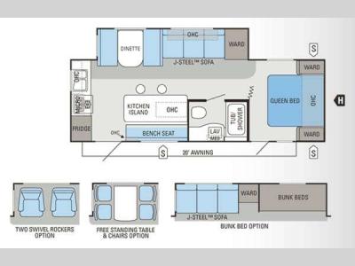 Floorplan - 2012 Jayco Jay Flight 26RKS
