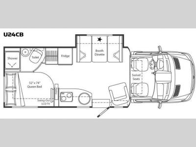 Floorplan - 2012 Leisure Travel Unity U24CB
