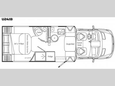 Floorplan - 2012 Leisure Travel Unity U24IB