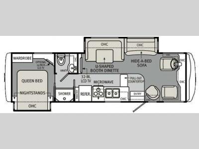 Floorplan - 2012 Holiday Rambler Vacationer 32WBD