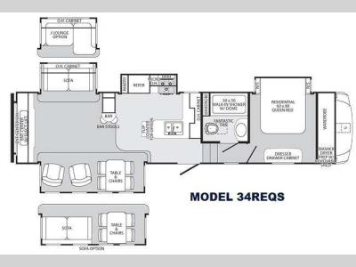 Floorplan - 2012 Palomino Sabre 34REQS