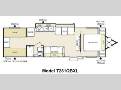 Floorplan - 2012 Forest River RV Wildwood X-Lite 281QBXL