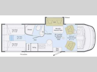 Floorplan - 2012 Itasca Reyo 25T
