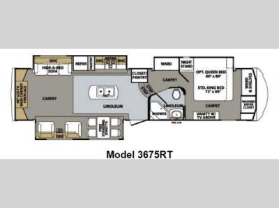 Floorplan - 2012 Forest River RV Cardinal 3675RT