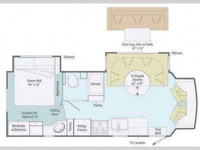 Floorplan - 2012 Itasca Cambria 28T