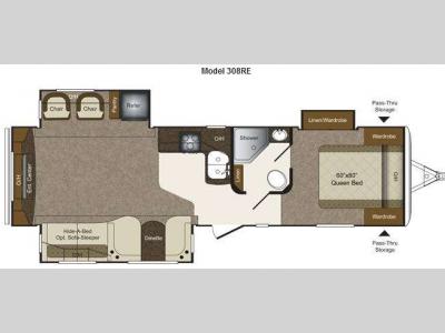 Floorplan - 2012 Keystone RV Laredo Super Lite 308RE