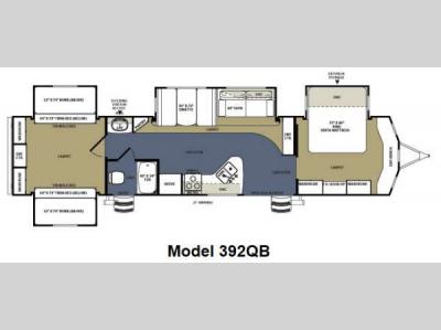 Floorplan - 2012 Forest River RV Sandpiper 392QB