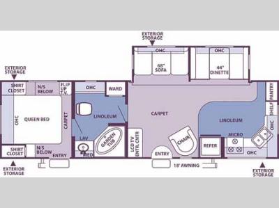 Floorplan - 2006 Forest River RV Flagstaff 829FKSS