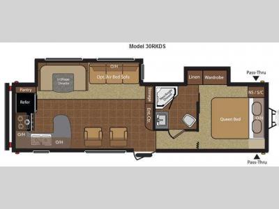 Floorplan - 2012 Keystone RV Hideout 30RKDS