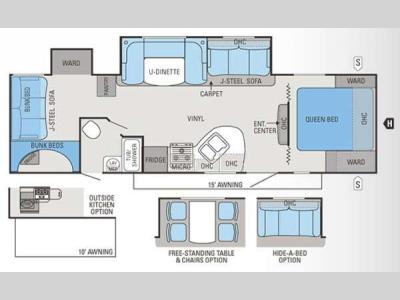 Floorplan - 2012 Jayco White Hawk 31DSLB