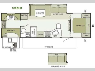 Floorplan - 2012 Starcraft  Travel Star 309BHS