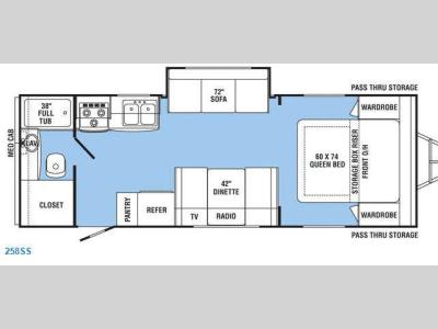 Floorplan - 2012 Holiday Rambler Aluma-Lite Ultra 258SS