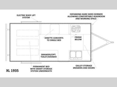 Floorplan - 2012 Chalet Folding Trailers XL 1935