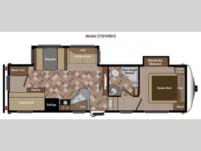 Floorplan - 2012 Keystone RV Sprinter Copper Canyon 275FWBHS