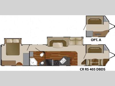 Floorplan - 2012 Heartland Country Ridge 405DBDS Resort